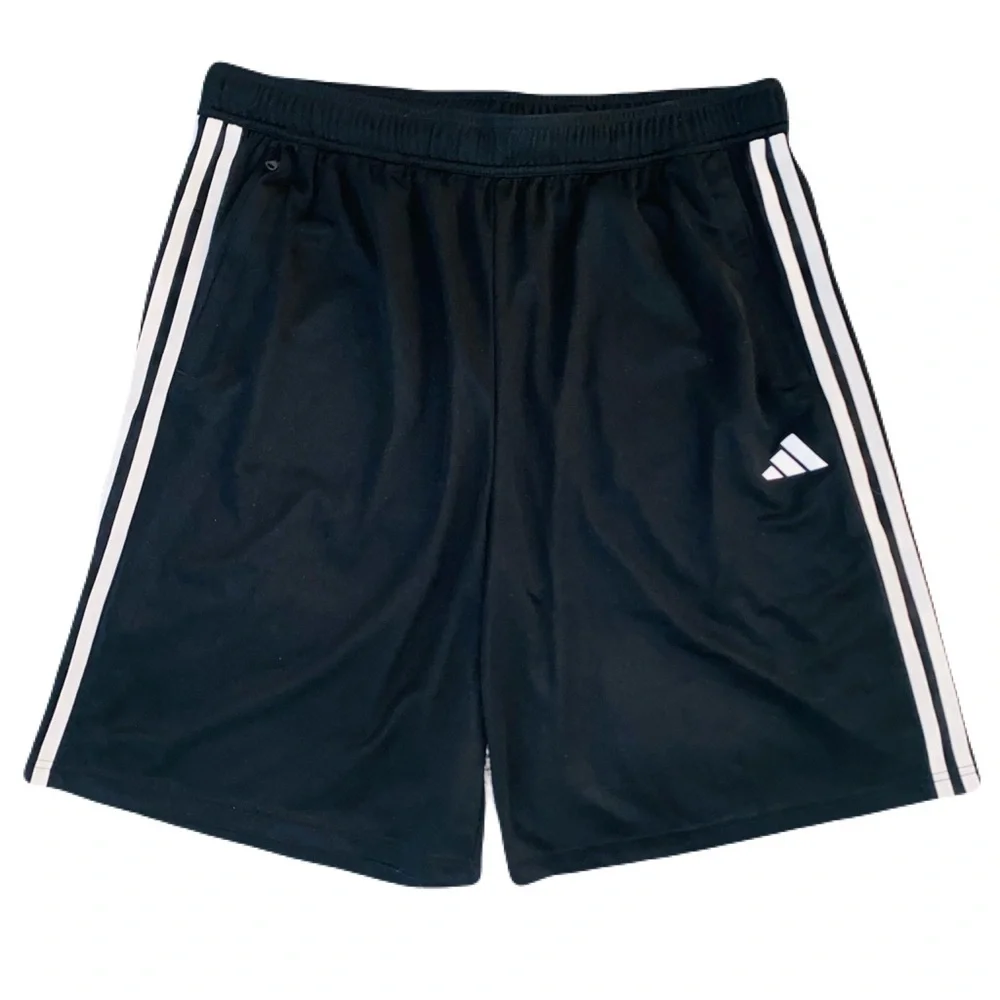 adidas Black Shorts with zippered front pockets. - Picture 1 of 4